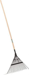 UnionTools - Landscape Rake with 48" Straight Wood Handle - 23" Blade Width, 22 Tines, 22" Tine Length - USA Tool & Supply