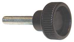 Gibraltar - 3/8-16 Knurled Shoulder Steel Thumb Screw - 2.45" OAL, 0.49" Head Height, Zinc-Plated Finish - USA Tool & Supply