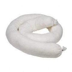 PRO-SAFE - 14 Gal, 4' Long, 3" Diam, Polypropylene Sock - Oil Only, White - USA Tool & Supply