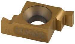 Seco - 04610ER FG Grade CP500, 0.046" Cutting Width Carbide Grooving Insert - 0.046" Max Depth of Cut, Right Hand, TiAlN/TiN Finish - USA Tool & Supply