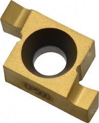 Seco - 08610NR FG Grade CP500, 0.086" Cutting Width Carbide Grooving Insert - 0.086" Max Depth of Cut, Right Hand, TiAlN/TiN Finish - USA Tool & Supply