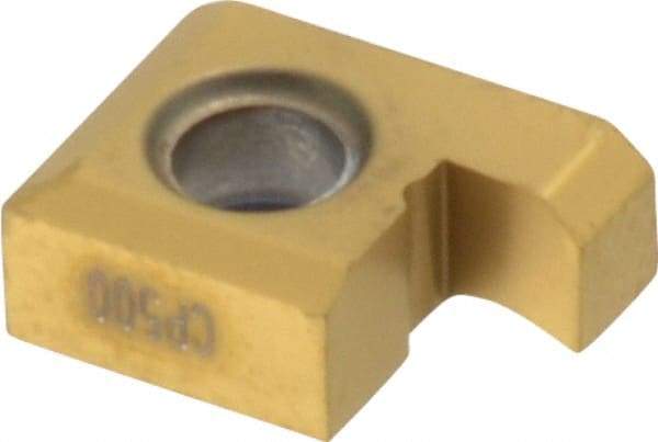 Seco - 1039NR FG Grade CP500, 0.103" Cutting Width Carbide Grooving Insert - 0.103" Max Depth of Cut, Right Hand, TiAlN/TiN Finish - USA Tool & Supply