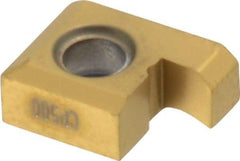 Seco - 1039NR FG Grade CP500, 0.103" Cutting Width Carbide Grooving Insert - 0.103" Max Depth of Cut, Right Hand, TiAlN/TiN Finish - USA Tool & Supply