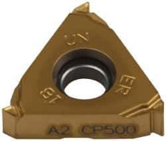 Seco - 16ER External Right Hand 18 UN Laydown Threading Insert - Grade CP500, TiAlN/TiN Coated Carbide - USA Tool & Supply