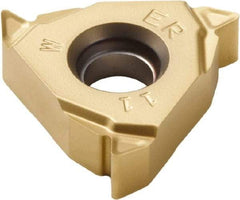 Seco - 16ER External Right Hand 14 Whitworth Laydown Threading Insert - Grade CP500, TiAlN/TiN Coated Carbide, 9.53mm Inscribed Circle - USA Tool & Supply