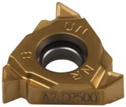 Seco - 16NR Internal Right Hand 8 UN Laydown Threading Insert - Grade CP500, TiAlN/TiN Coated Carbide - USA Tool & Supply