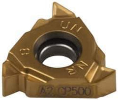 Seco - 16NR Internal Right Hand 8 UN Laydown Threading Insert - Grade CP500, TiAlN/TiN Coated Carbide - USA Tool & Supply
