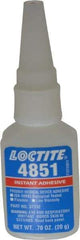 Loctite - 0.70 oz Bottle Clear Instant Adhesive - Series 4851, 20 sec Fixture Time, 24 hr Full Cure Time, Bonds to Fabric, Leather & Paper - USA Tool & Supply