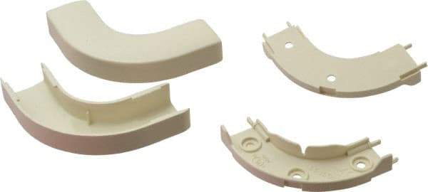 Wiremold - 13/16 Inch Long x 2-11/16 Inch Wide x 1/2 Inch High, Raceway Elbow End - 90°, Ivory, For Use with ECLIPSE PN03 Series Raceways - USA Tool & Supply