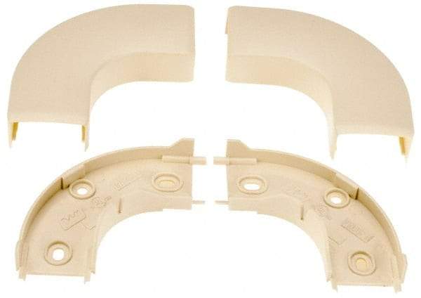 Wiremold - 1-1/8 Inch Long x 2-15/16 Inch Wide x 5/8 Inch High, Raceway Elbow End - 90°, Ivory, For Use with ECLIPSE PN05 Series Raceways - USA Tool & Supply