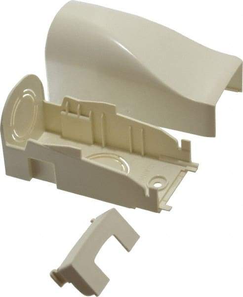 Wiremold - 1-11/16 Inch Long x 3-7/8 Inch Wide x 7/8 Inch High, Rectangular Raceway Fitting - Ivory, For Use with ECLIPSE PN10 Series Raceways - USA Tool & Supply