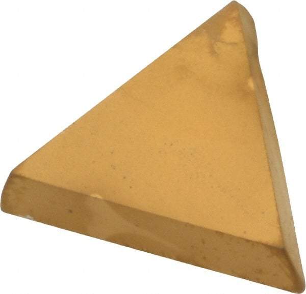 Interstate - TPU321 Grade TAC22 Carbide Turning Insert - TiC/Al2O3/TiN Finish, 60° Triangle, 3/8" Inscr Circle, 1/8" Thick, 1/64" Corner Radius - USA Tool & Supply