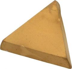 Interstate - TPU321 Grade TAC22 Carbide Turning Insert - TiC/Al2O3/TiN Finish, 60° Triangle, 3/8" Inscr Circle, 1/8" Thick, 1/64" Corner Radius - USA Tool & Supply