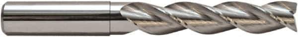 M.A. Ford - 3/8", 5/8" LOC, 3/8" Shank Diam, 6" OAL, 3 Flute, Solid Carbide Square End Mill - Single End, Spiral Flute, 36° Helix, Centercutting, Right Hand Cut, Right Hand Flute - USA Tool & Supply