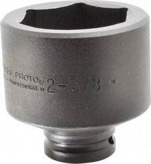 Proto - 3/4" Drive 2-3/8" Standard Impact Socket - 6 Points, 3-3/8" OAL - USA Tool & Supply