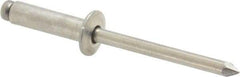 Marson - Button Head Aluminum Open End Blind Rivet - Aluminum Mandrel, 0.376" to 1/2" Grip, 3/8" Head Diam, 0.192" to 0.196" Hole Diam, 0.7" Length Under Head, 3/16" Body Diam - USA Tool & Supply