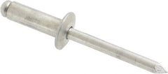 Marson - Button Head Aluminum Open End Blind Rivet - Aluminum Mandrel, 0.376" to 1/2" Grip, 1/2" Head Diam, 0.257" to 0.261" Hole Diam, 3/4" Length Under Head, 1/4" Body Diam - USA Tool & Supply