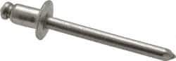 Marson - Button Head Stainless Steel Open End Blind Rivet - Stainless Steel Mandrel, 1/32" to 1/8" Grip, 3/8" Head Diam, 0.192" to 0.196" Hole Diam, 0.325" Length Under Head, 3/16" Body Diam - USA Tool & Supply