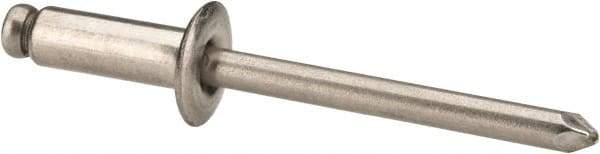 Marson - Button Head Stainless Steel Open End Blind Rivet - Stainless Steel Mandrel, 5/16" to 3/8" Grip, 3/8" Head Diam, 0.192" to 0.196" Hole Diam, 0.575" Length Under Head, 3/16" Body Diam - USA Tool & Supply