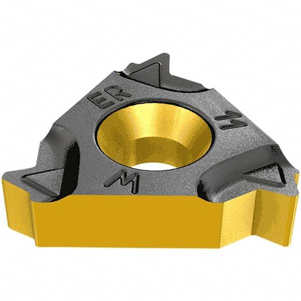 Iscar - 11ER External Right Hand ISO Laydown Threading Insert - Grade IC908, TiAlN Coated Carbide, 6.35mm Inscribed Circle - USA Tool & Supply