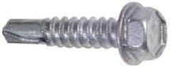 Buildex - #10, Oval Head, Hex Drive, 1-1/4" OAL, #3 Point, Self Drilling Screw - Steel - USA Tool & Supply