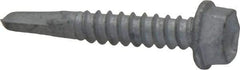 Buildex - #12, Hex Washer Head, Hex Drive, 1-1/4" Length Under Head, #2 Point, Self Drilling Screw - Steel - USA Tool & Supply