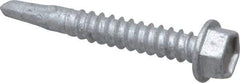Buildex - #12, Hex Washer Head, Hex Drive, 1-1/2" Length Under Head, #2 Point, Self Drilling Screw - Steel - USA Tool & Supply