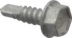 Buildex - #10, Hex Washer Head, Hex Drive, 5/8" Length Under Head, #3 Point, Self Drilling Screw - Steel - USA Tool & Supply