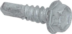 Buildex - #12, Hex Washer Head, Hex Drive, 3/4" Length Under Head, #3 Point, Self Drilling Screw - Steel - USA Tool & Supply