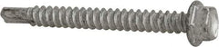 Buildex - #12, Hex Washer Head, Hex Drive, 2" Length Under Head, #3 Point, Self Drilling Screw - Steel - USA Tool & Supply