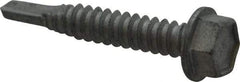 Buildex - 1/4", Hex Washer Head, Hex Drive, 1-1/2" Length Under Head, #3 Point, Self Drilling Screw - Steel - USA Tool & Supply