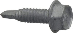 Buildex - #10, Hex Washer Head, Hex Drive, 3/4" Length Under Head, #3 Point, Self Drilling Screw - Steel - USA Tool & Supply