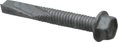 Buildex - #12, Hex Washer Head, Hex Drive, 1-1/2" Length Under Head, #5 Point, Self Drilling Screw - Steel - USA Tool & Supply