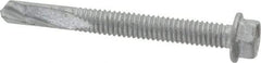 Buildex - #12, Hex Washer Head, Hex Drive, 2" Length Under Head, #5 Point, Self Drilling Screw - Steel - USA Tool & Supply