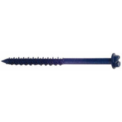 Red Head - 3/16" Diam, 3-1/4" Length Under Head, Hex Drive, Concrete Screw & Masonry Fastener - USA Tool & Supply