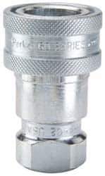 Parker - 9/16-18 SAE ORB Steel Hydraulic Hose Female Straight Thread Coupler - 5,000 psi - USA Tool & Supply