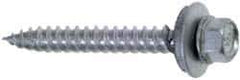 Buildex - #9 Hex Washer Head Sheet Metal Screw - Steel, 1-1/2" Length Under Head - USA Tool & Supply