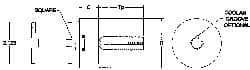 Parlec - 1-5/16" Tap Shank Diam, 0.984" Tap Square Size, 1-1/4" Pipe Tap, - 1" Projection, 2.12" Shank OD, Series Numertap 770 - Exact Industrial Supply