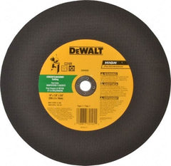 DeWALT - 10" 24 Grit Silicon Carbide Cutoff Wheel - 1/8" Thick, 5/8" Arbor, 6,100 Max RPM, Use with Stationary Tools - USA Tool & Supply