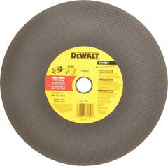 DeWALT - 12" Aluminum Oxide Cutoff Wheel - 1/8" Thick, 1" Arbor, 6,400 Max RPM, Use with Circular Saws - USA Tool & Supply