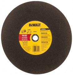 DeWALT - 12" Aluminum Oxide Cutoff Wheel - 1/8" Thick, 20mm Arbor, 6,400 Max RPM, Use with Circular Saws - USA Tool & Supply