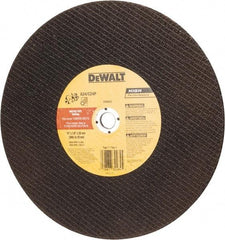 DeWALT - 12" Aluminum Oxide/Silicon Carbide Blend Cutoff Wheel - 1/8" Thick, 20mm Arbor, 6,400 Max RPM, Use with Circular Saws - USA Tool & Supply