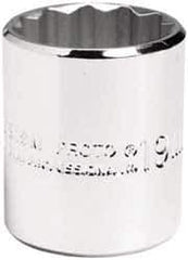 Proto - 3/8" Drive, Standard Hand Socket - 12 Points, 1-3/8" OAL, Chrome Vanadium, Chrome Finish - USA Tool & Supply