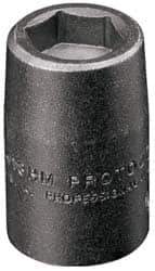 Proto - 1/4" Drive 5mm Standard Magnetic Impact Socket - 6 Points, 7/8" OAL - USA Tool & Supply