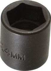 Proto - 1/4" Drive 14mm Standard Impact Socket - 6 Points, 7/8" OAL - USA Tool & Supply