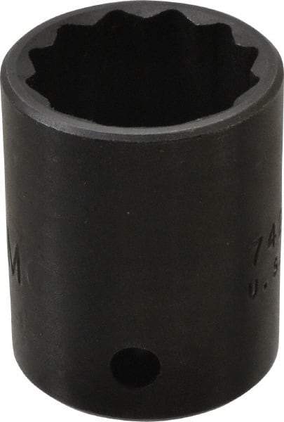 Proto - 1/2" Drive 23mm Standard Impact Socket - 6 Points, 1-1/2" OAL - USA Tool & Supply