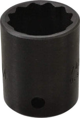Proto - 1/2" Drive 23mm Standard Impact Socket - 6 Points, 1-1/2" OAL - USA Tool & Supply