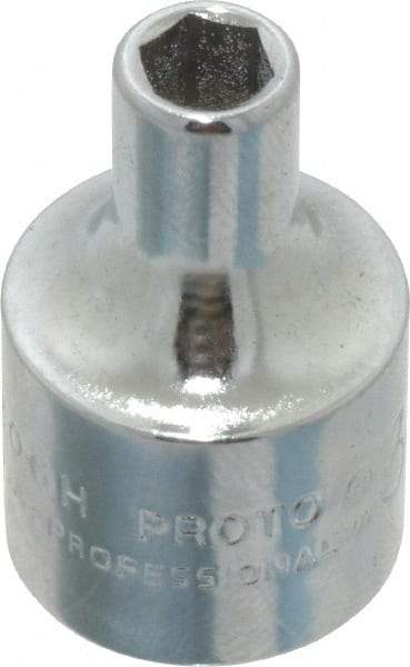 Proto - 3/16", 3/8" Drive, Standard Hand Socket - 6 Points, 1-3/32" OAL, Chrome Vanadium, Chrome Finish - USA Tool & Supply