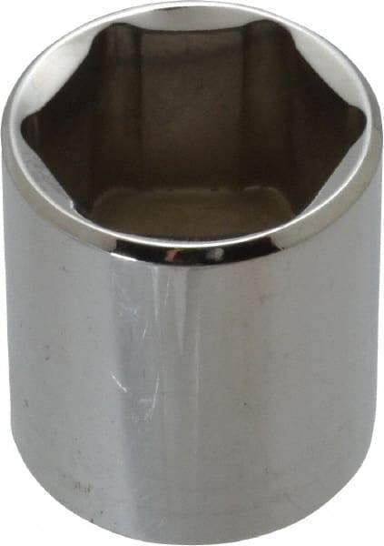 Proto - 3/8" Drive, Standard Hand Socket - 6 Points, 1-5/16" OAL, Chrome Vanadium, Chrome Finish - USA Tool & Supply