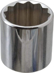 Proto - 3/8" Drive, Standard Hand Socket - 12 Points, 1-3/8" OAL, Chrome Vanadium, Chrome Finish - USA Tool & Supply